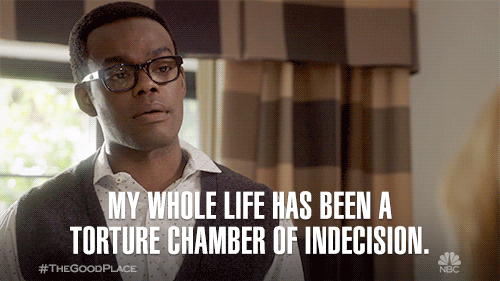 Chidi from the Good Place talking about indecision